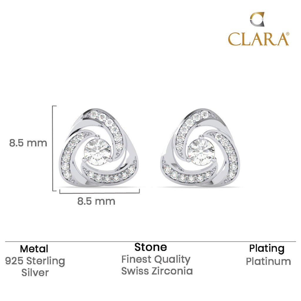 WJEP - Silver Bianca Solitaire Stud Earrings