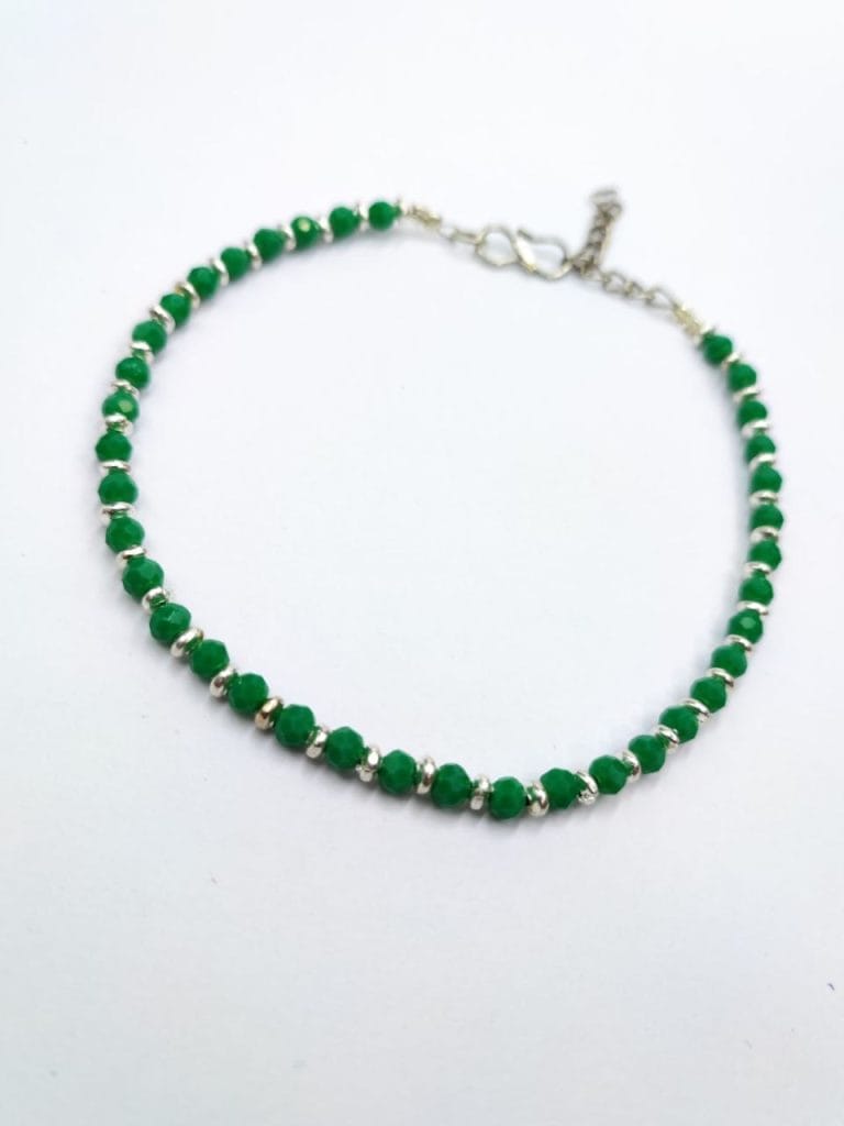 WJANOS - Oxidised Crystal Beads Anklet | Affordable Casual Wear Payal For Girls