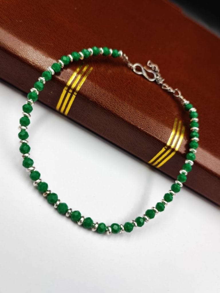 WJANOS - Oxidised Crystal Beads Anklet | Affordable Casual Wear Payal For Girls